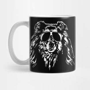 Funny Proud Rough Collie sunglasses cool dog gift Mug